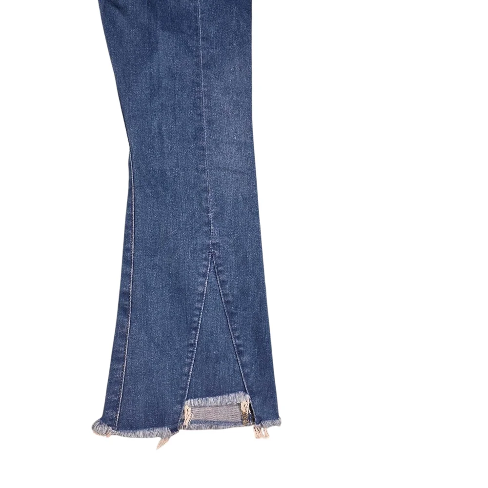 NWOT Loft High Waist Flare Crop Blue Jeans - Picture 4 of 9